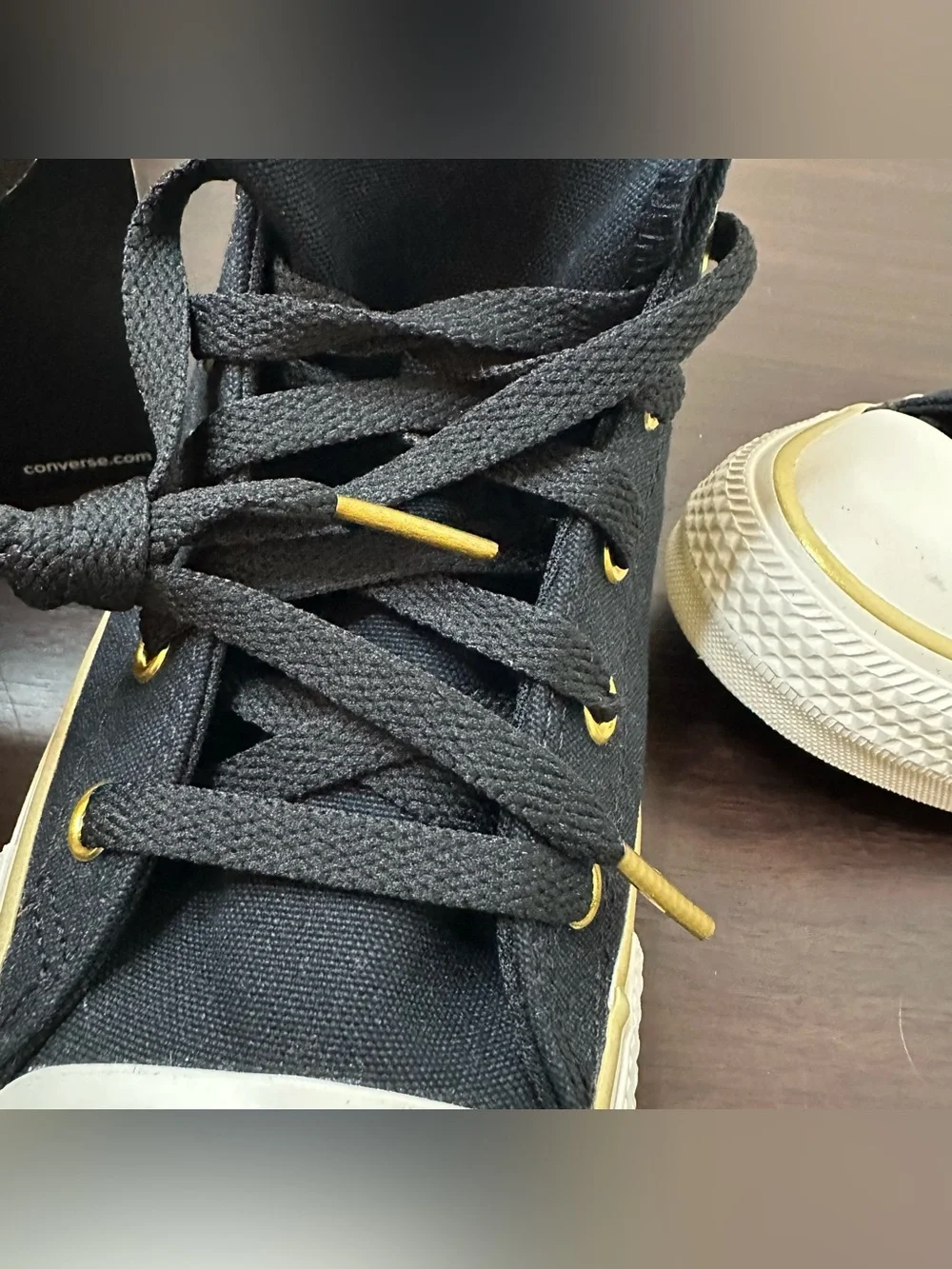 Converse Chuck Taylor All Star Gold Metallic CTAS High Top Sneakers, Size 5, New